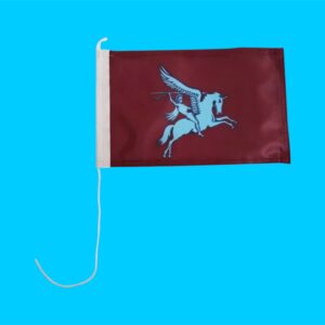 Airborne Pegasus Motervlag 20 x 30 cm | Authentieke Uitvoering | 130 Grams Polyester