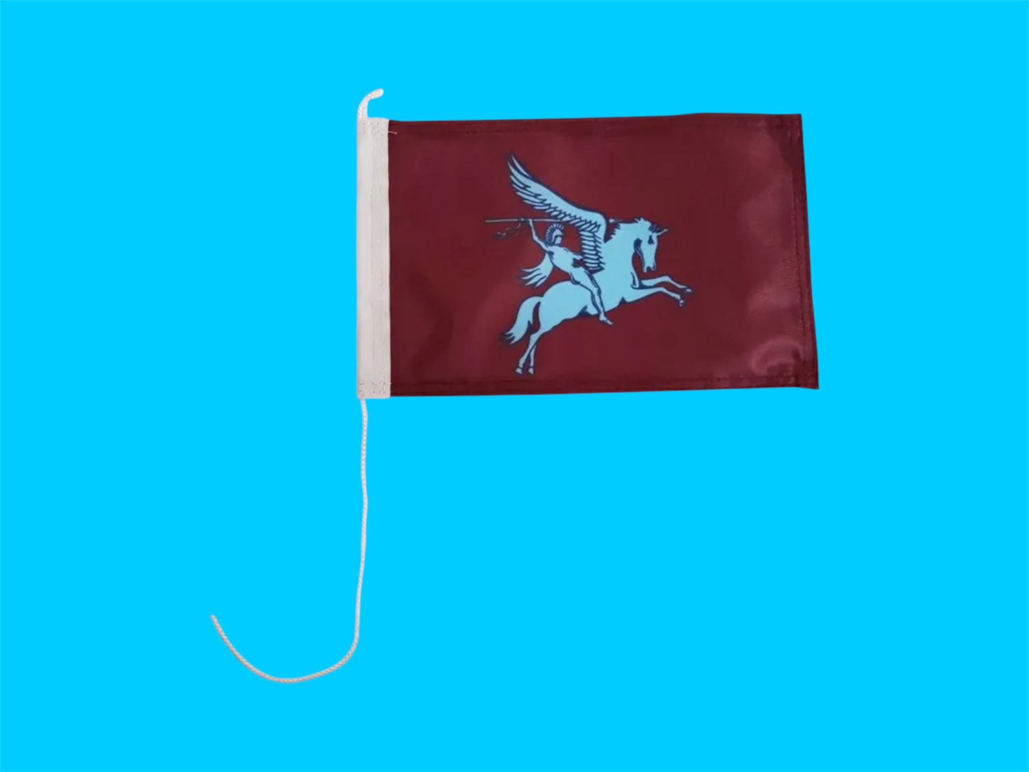 Airborne Pegasus Motervlag 20 x 30 cm | Authentieke Uitvoering | 130 Grams Polyester