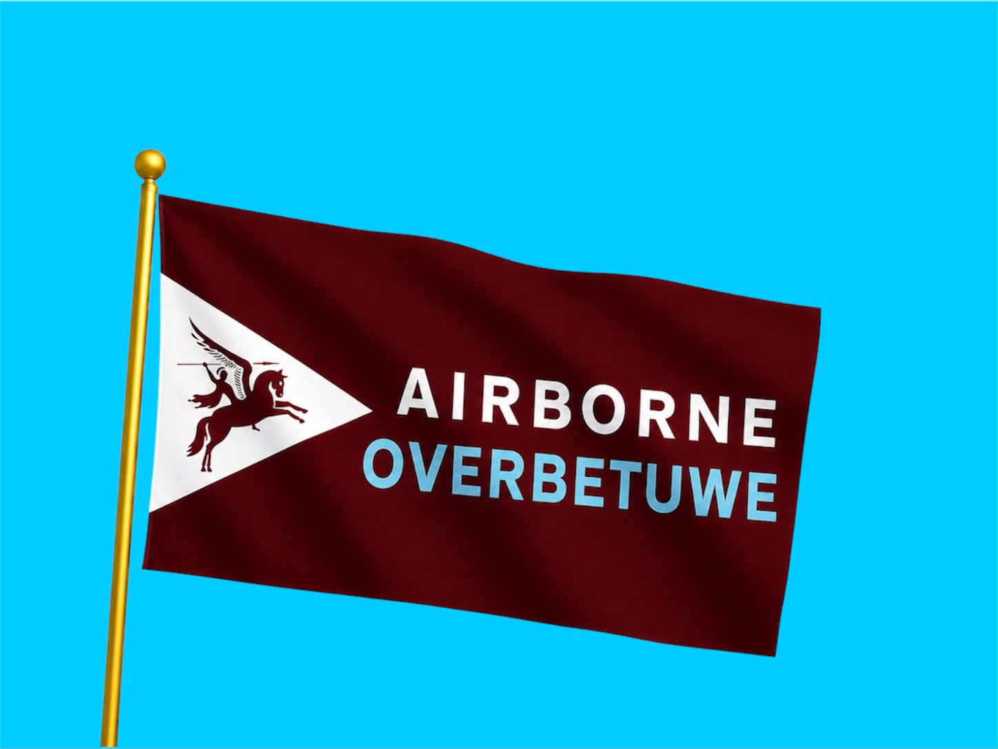 Airborne Overbetuwe Vlag | Officiële Airborne Uitvoering | 130 Grams Polyester