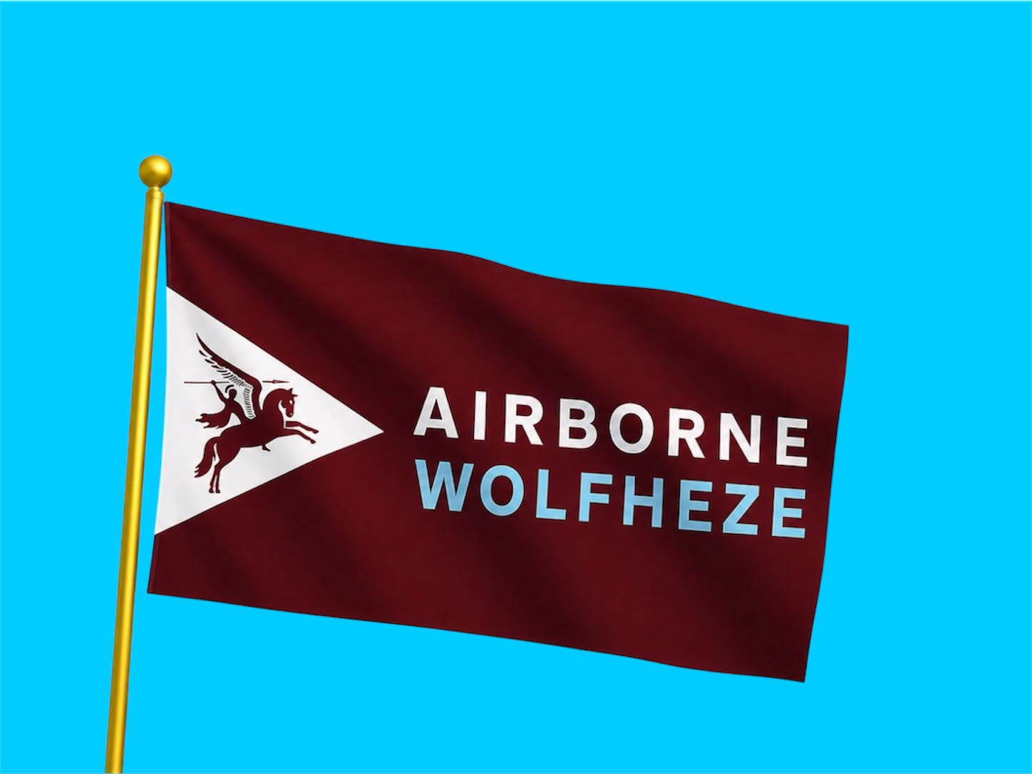 Airborne Wolfheze Vlag | Officiële Airborne Uitvoering | 130 Grams Polyester