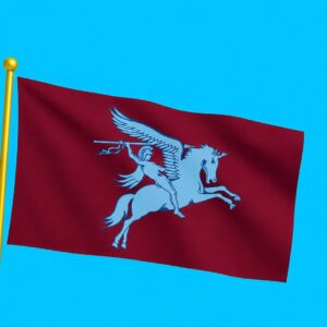 Airborne Pegasus Vlag | Authentieke Uitvoering | 160 Grams Spun Polyester