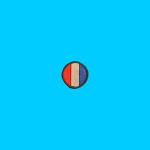 070 Embleem stof vlag rond Nederland/Frankrijk