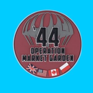 074 Embleem 3D PVC Market Garden '44 bordo met klittenband
