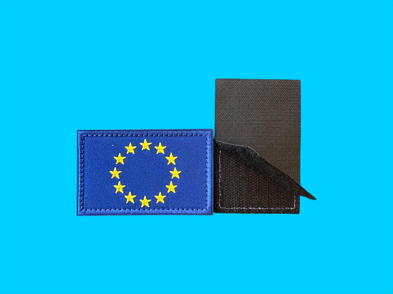 077 Embleem stof EU met klittenband