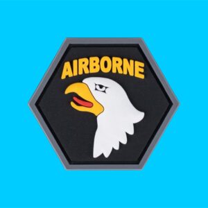 138 Embleem 3D PVC Hexagon 101st Airborne